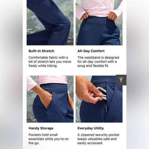 NWT Columbia All Seasons Bootcut Pant Pants Navy Sz 3X Plus Size 24 - Picture 8 of 16